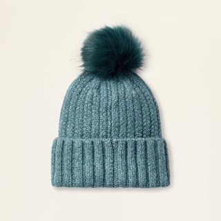 Gorro ARIAT CHILTON Beanie color azul pompom - Imagen 2